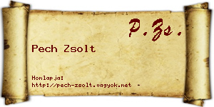 Pech Zsolt névjegykártya